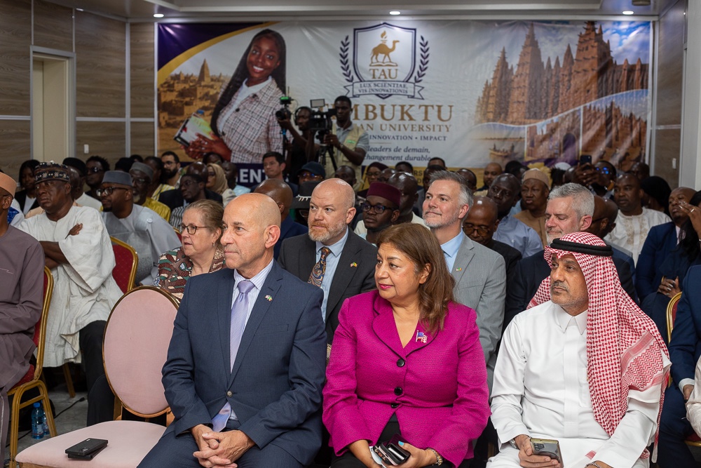 Audience at the Timbuktu American University inauguration ceremony in Bamako